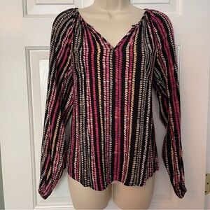 Women's Colorful Andree Dressy Top - Boutique long sleeve blouse - Size Small S